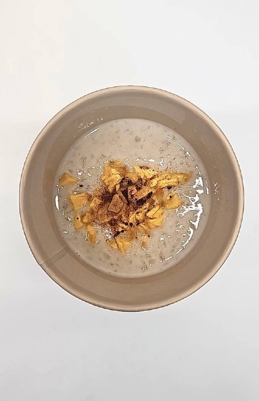Каша кофейная с булгуром и сушеным персиком